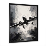 Monochromatic Plane Soaring II - Transportation Canvas Wall Art