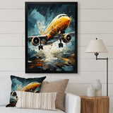 Orange Aerodynamics Plane - Plane Canvas Wall Art