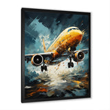 Orange Aerodynamics Plane - Plane Canvas Wall Art