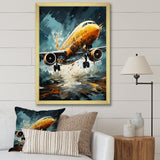 Orange Aerodynamics Plane - Plane Canvas Wall Art