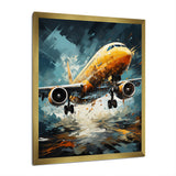 Orange Aerodynamics Plane - Plane Canvas Wall Art