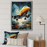Orange Aerodynamics Plane - Plane Canvas Wall Art
