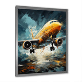 Orange Aerodynamics Plane - Plane Canvas Wall Art