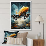 Orange Aerodynamics Plane - Plane Canvas Wall Art