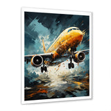 Orange Aerodynamics Plane - Plane Canvas Wall Art