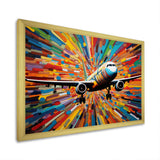 Plane Colorful Whimsical Takeoff - Plane Canvas Wall Art