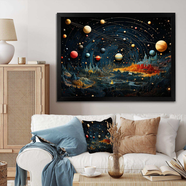 Colorful Planetary Palette II - Astronomy &amp; Space Canvas Wall Art