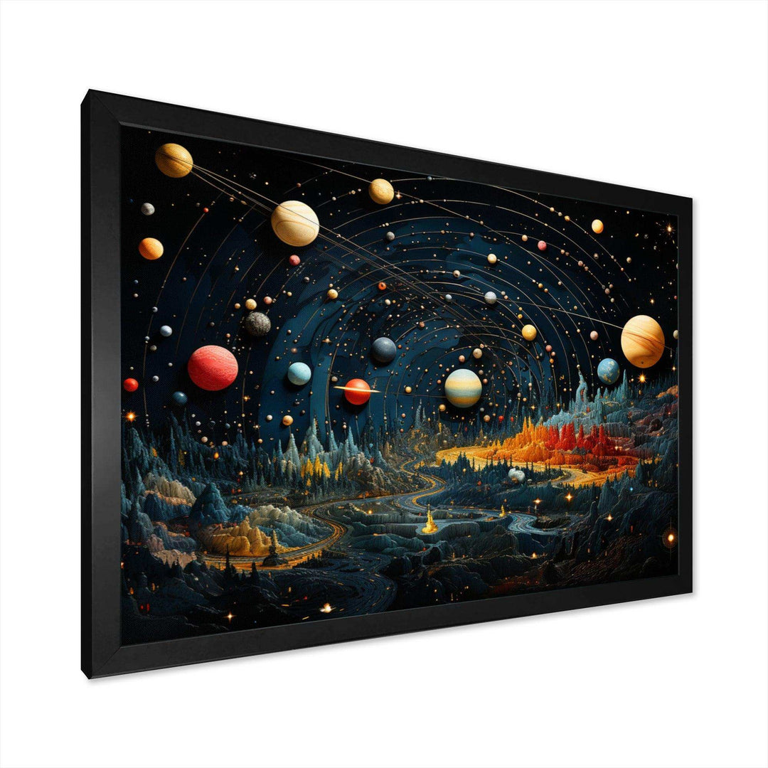 Colorful Planetary Palette II - Astronomy &amp; Space Canvas Wall Art