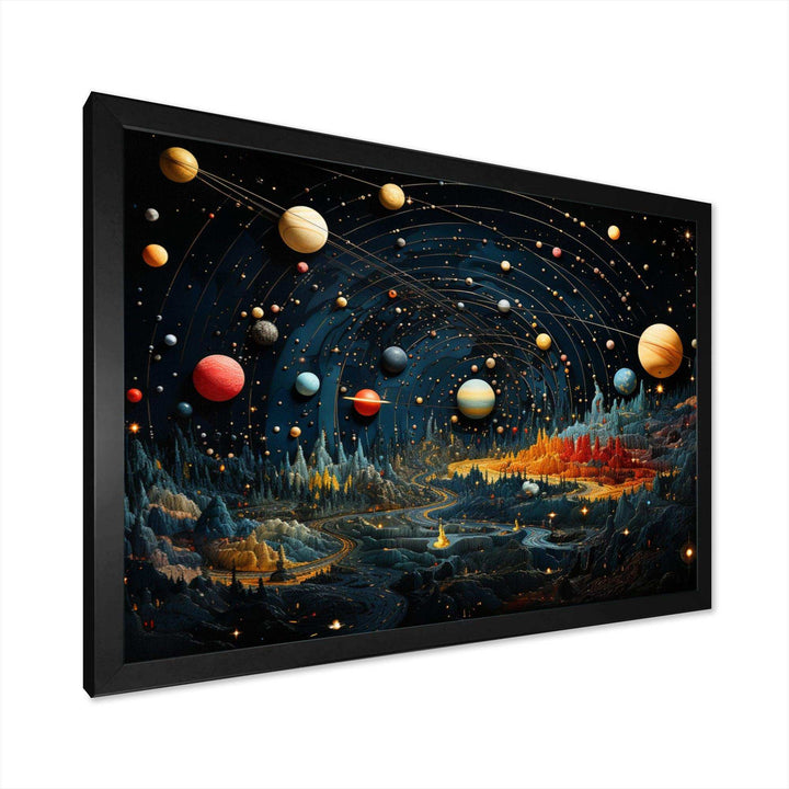 Colorful Planetary Palette II - Astronomy &amp; Space Canvas Wall Art
