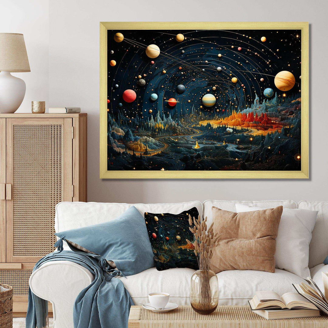 Colorful Planetary Palette II - Astronomy &amp; Space Canvas Wall Art