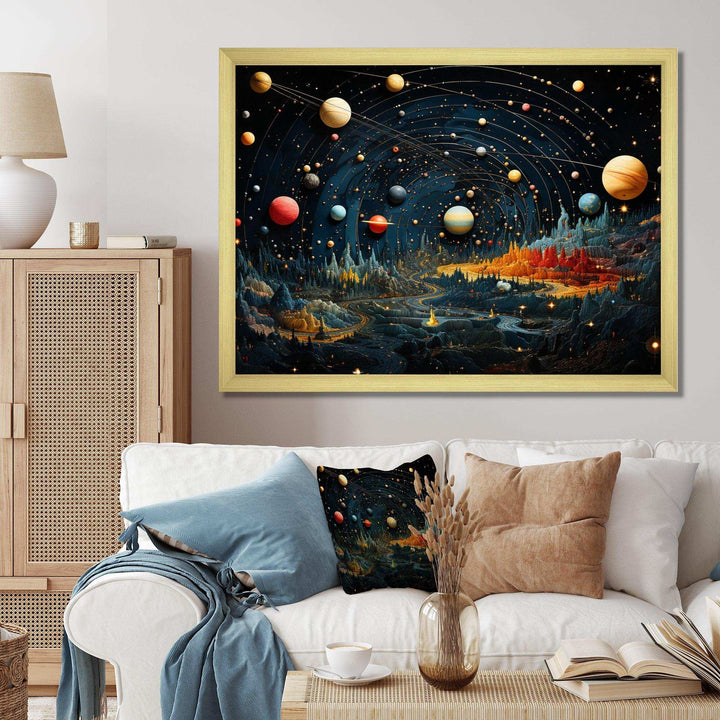 Colorful Planetary Palette II - Astronomy &amp; Space Canvas Wall Art