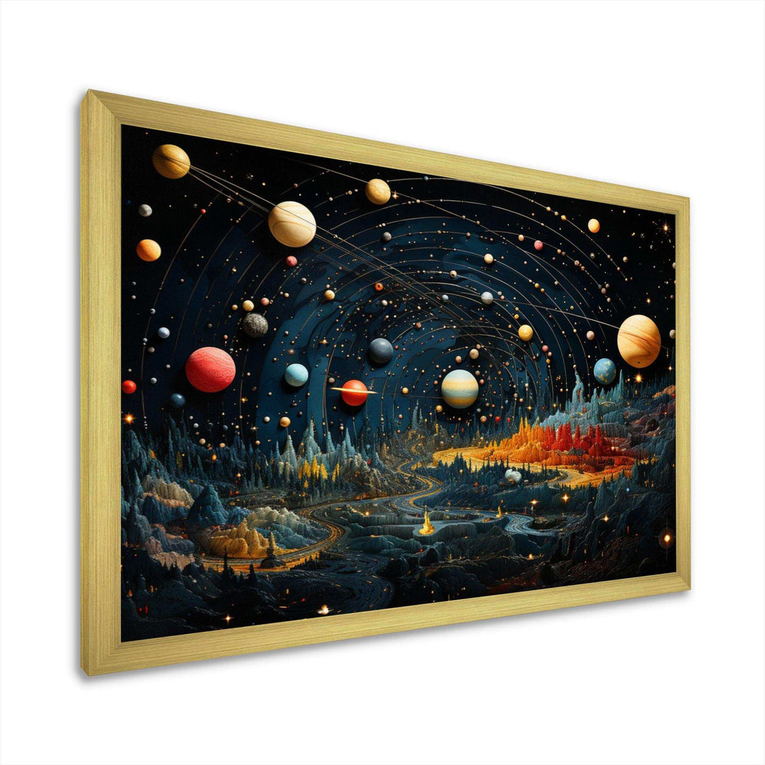 Colorful Planetary Palette II - Astronomy &amp; Space Canvas Wall Art