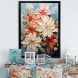 Poinsettia Flower Abstract Harmony - Floral Canvas Wall Art