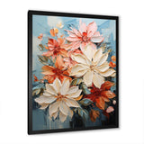 Poinsettia Flower Abstract Harmony - Floral Canvas Wall Art