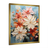 Poinsettia Flower Abstract Harmony - Floral Canvas Wall Art