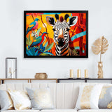 Pop Art Wildlife Zebra - Fashion Canvas Wall Art