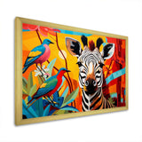 Pop Art Wildlife Zebra - Fashion Canvas Wall Art