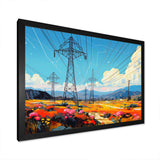 Power Lines Gridscape Serenade I - Architecture Canvas Wall Art