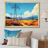 Power Lines Gridscape Serenade I - Architecture Canvas Wall Art