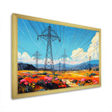 Power Lines Gridscape Serenade I - Architecture Canvas Wall Art