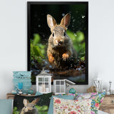 Rabbit Energetic Hopper - Rabbit Canvas Wall Art