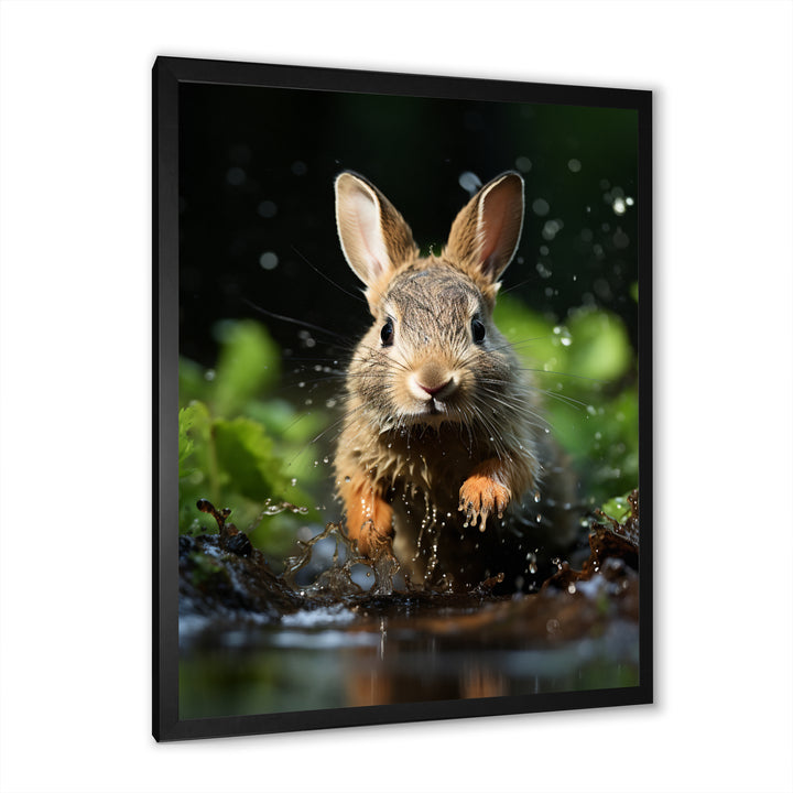 Rabbit Energetic Hopper - Rabbit Canvas Wall Art
