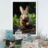 Rabbit Energetic Hopper - Rabbit Canvas Wall Art