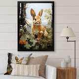 Rabbit Energetic Hopper Pastoral - Rabbit Wall Art Prints