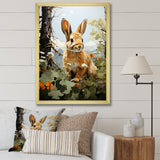 Rabbit Energetic Hopper Pastoral - Rabbit Wall Art Prints