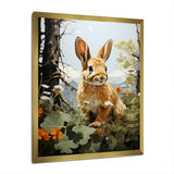 Rabbit Energetic Hopper Pastoral - Rabbit Wall Art Prints