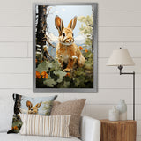 Rabbit Energetic Hopper Pastoral - Rabbit Wall Art Prints