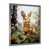 Rabbit Energetic Hopper Pastoral - Rabbit Wall Art Prints