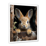 Funny Rabbit Portrait - Rabbit Framed Canvas Art