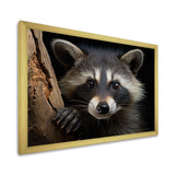 Curious Raccoon III - Animals Canvas Wall Art