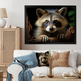 Grey Raccoon Portrait - Raccoon Home Decor Art