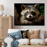 Grey Raccoon Portrait - Raccoon Home Decor Art