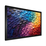 Abstract Rainbow Colorful Arch Collage - Landscapes Canvas Wall Art