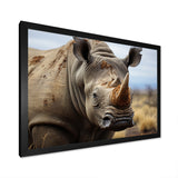Rhinoceros Monochrome Portrait - Rhinoceros Wall Decor