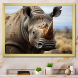 Rhinoceros Monochrome Portrait - Rhinoceros Wall Decor