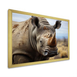 Rhinoceros Monochrome Portrait - Rhinoceros Wall Decor