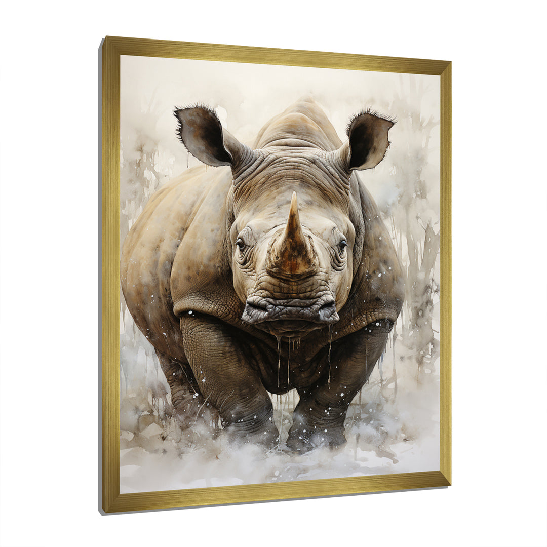 Rhinoceros Majestic Portrait - Gray Rhinoceros Wall Art