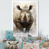 Rhinoceros Majestic Portrait - Gray Rhinoceros Wall Art