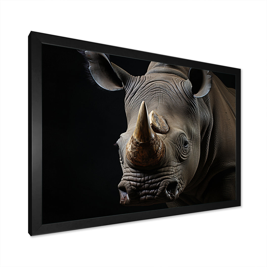 Grey Rhinoceros Portrait - Rhinoceros Home Decor Art