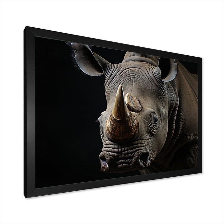 Grey Rhinoceros Portrait - Rhinoceros Home Decor Art