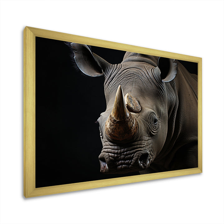 Grey Rhinoceros Portrait - Rhinoceros Home Decor Art