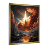 Rocketship Celestial Choreography - Rocketship Canvas Wall Art