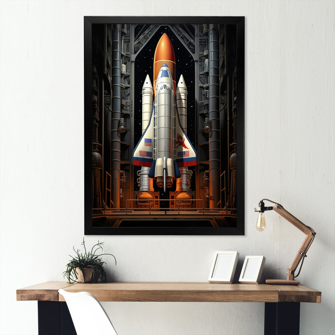 Rocketship Reverence I - Rocketship Canvas Wall Art