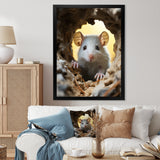 Cute White Rodent - Rodent Bedroom Wall Art