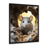 Cute White Rodent - Rodent Bedroom Wall Art
