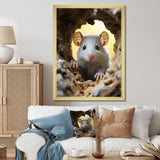 Cute White Rodent - Rodent Bedroom Wall Art